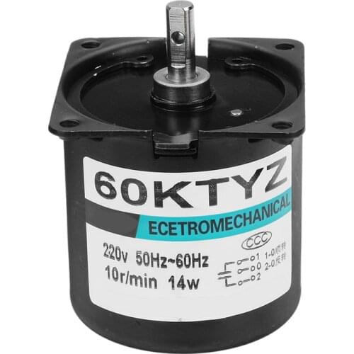 Machifit 60KTYZ 220V 2.5/5/10/15/20/30/50/60/80/110rpm Permanent Magnetic Electric Synchronous Motor 14W Permanent Magnet Motor