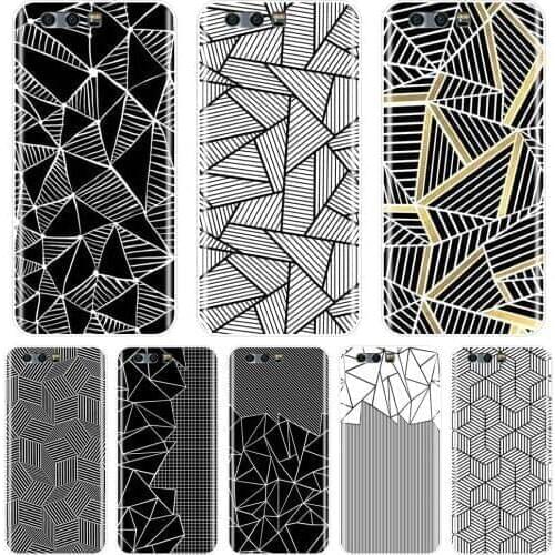 Geometric Back Cover For Huawei Honor 7 7S 7X 7A 7C Pro 10 9 8 8X MAX Soft Silicone Phone Case For Huawei Honor 7 8 9 10 Lite