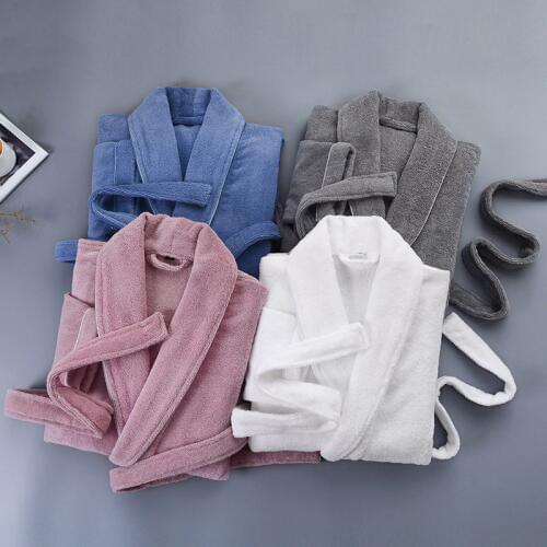 Winter New Bathrobe women Thick Cotton long Lady Robe Kimono Bathrobe Nightgown Thick Warm Long Sleeve Sleepwear Bath Night Gown
