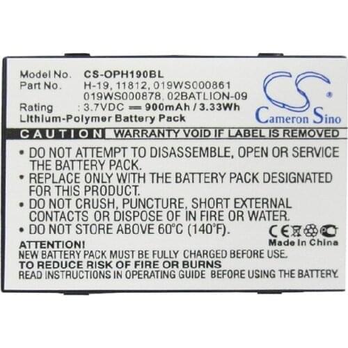 Cameron Sino 900mAh Battery H-16, H-19 for Opticon H16, H-16, H-16A, H-16B, H19, H-19, H19A, H-19a, H19A-EN-K01, H-19B, H-19d