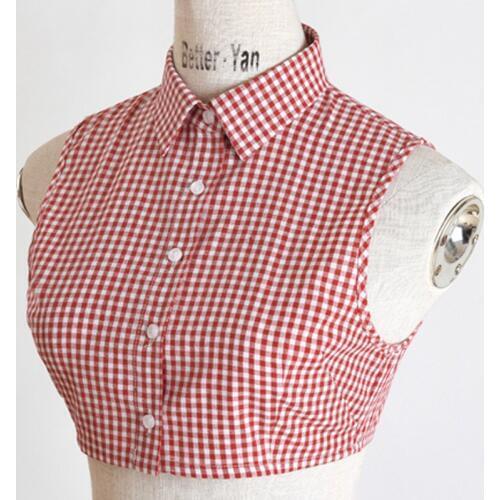 Korean vest shirt fake wild vest shirt vest fake collar Colourful Detachable False Collar faux cool stripe chemisie Vintage