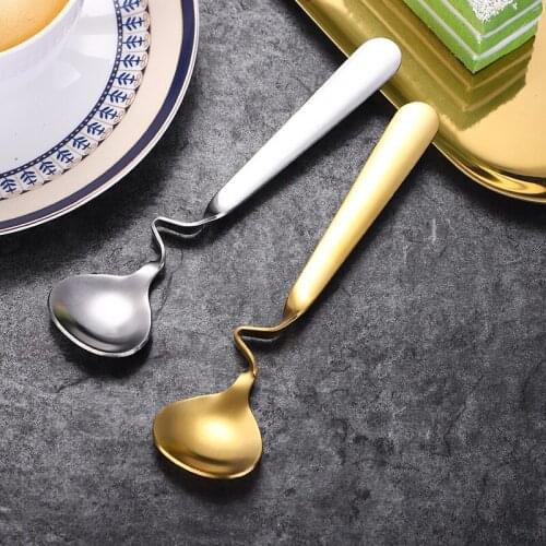 Creative Wall Hanging Spoon 304 Stainless Steel Dessert Mixing Ice Cream Tea Coffee Spoon Stirring Spoon