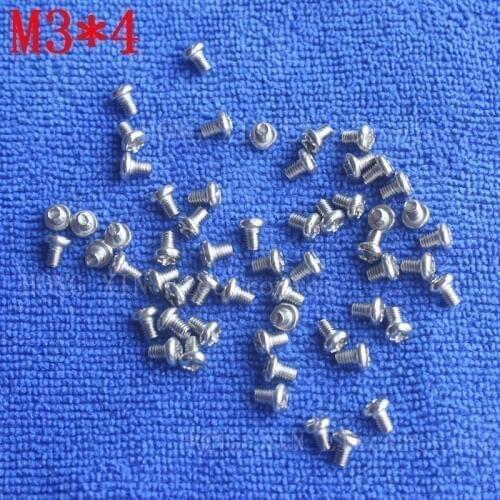 M3*4 1pcs 304 Stainless Steel Screw 4mm Round Head Screws Phillips Crosshead Thread Bolt Brand new high-quality fastener tools