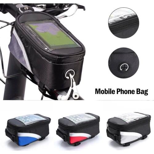 WILD MAN New Bike Bag Frame Front Top Tube Cycling Bag Waterproof 6.6in Phone Case Touchscreen Bag MTB Pack Bicycle Accessories