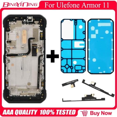 New Original For Ulefone Armor 11 6.1 Inch Touch Screen LCD Display + Frame Assembly Replacement Android 10.0 Smart Phone