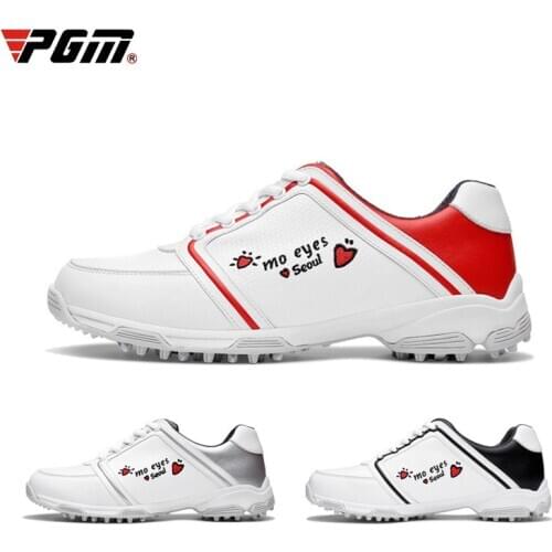 Pgm Women Waterproof Golf Shoes Ladies Ultra-light Comfortable Golf Shoes Ladies Training Gym Golf Sneakers D9102