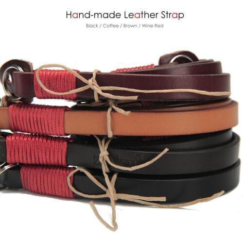 Handmade Genuine Leather Superior Cowhide DSLR Neck Shoulder Camera Sling Belt Strap for Canon Nikon Sony Pentax Fuji Panasonic