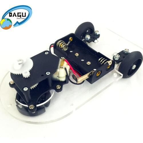 DIY Assembled Toy Car Automatic Obstacle Avoidance Robot Acrylic Educational Robot Car for Primary Shcool