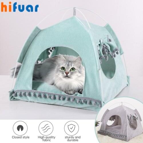 Pet Tent Nest Universal Removable and Washable Dog Kennel Teddy Small Princess Bed cats puppy houses Bedding crate Cave Coop Big