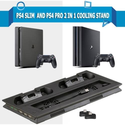 PS4 PRO Vertical Cooling Charging Stand P S4 Play Station 4 Joystick Charger Dock Station for Sony Playstation 4 Pro Games