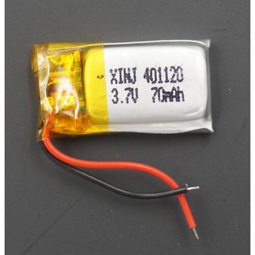 XINJ 3.7V 70 mAh Li lithium polymer battery li po Li ion 401120 For bluetooth earphone wireless earphones GPS DIY smart watch
