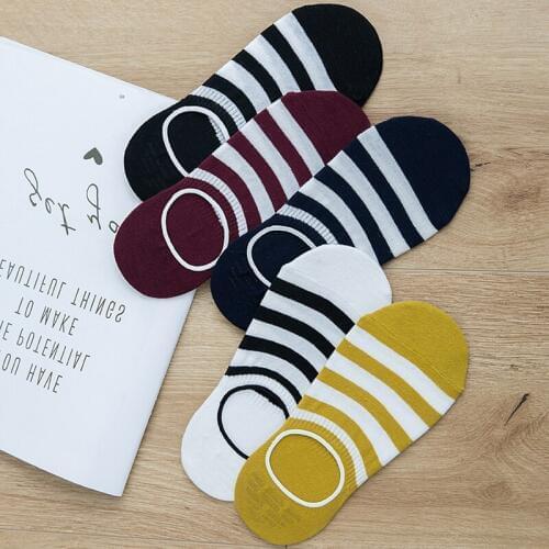 5Pair/Lot Striped Women Socks Creative Casual Funny Short Cotton Socks Invisible for Female Ankle Sock 10pieces