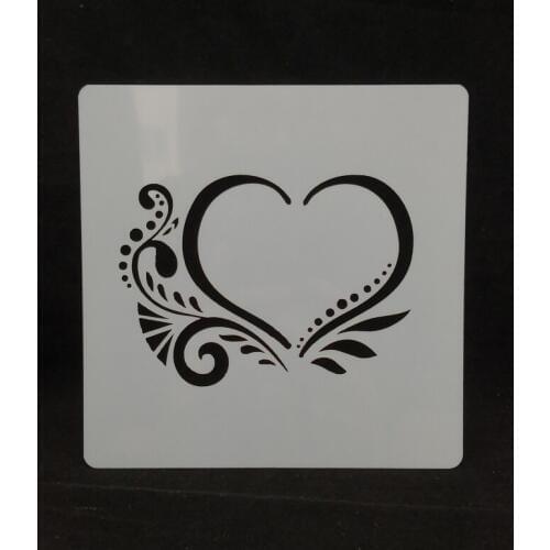 13*13 heart Layering Stencils for Diy scrapbook/photo album Decorative Embossing coloring,painting stencil,home decor