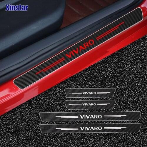 4pcs Carbon Fiber Car Door Sticker For Opel OPC VIVARO