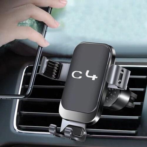 Car Mobile Phone Holder For Citroen Berlingo C3 C4 C5 C6 Logo Dashboard Air Vent Clip 360 degrees GPS Stand Gravity Bracket
