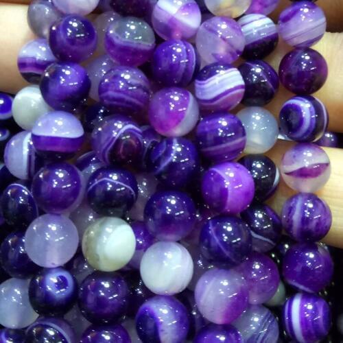 Free Shipping 6mm; 8mm; 10mm 12mm 14mm 16mm Purple Onyx Stripes Carnelian Spherical Women Men Spacers Loose Beads 15" pG7337
