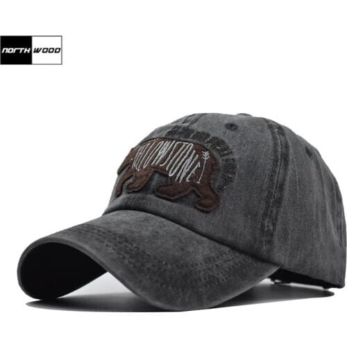 [NORTHWOOD] Fashion Mens Baseball Cap 100% Cotton Snapback Women Dad Hat Bone Trucker Cap 3D Embroidery Size 55-60cm