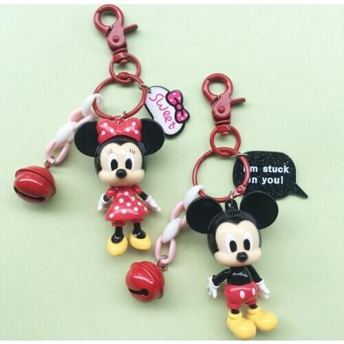 Disney mickey mouse minnie carton bag pendant Cute Cartoon Car Keychain Schoolbag Pendant Bag girl boy Souvenir gift toy