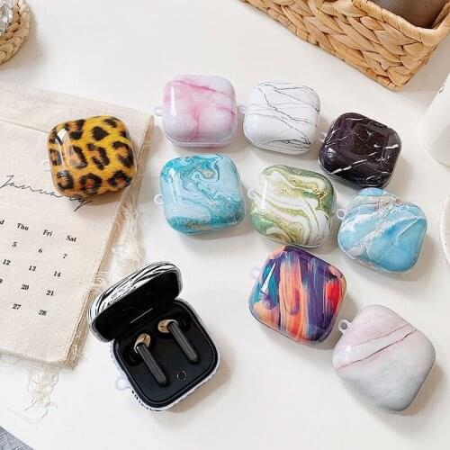 Wireless Bluetooth Earphone Case For OPPO Enco W51 Charging Box Marble PC Hard Anti-Fall Bluetooth Earphone Case For OPPO
