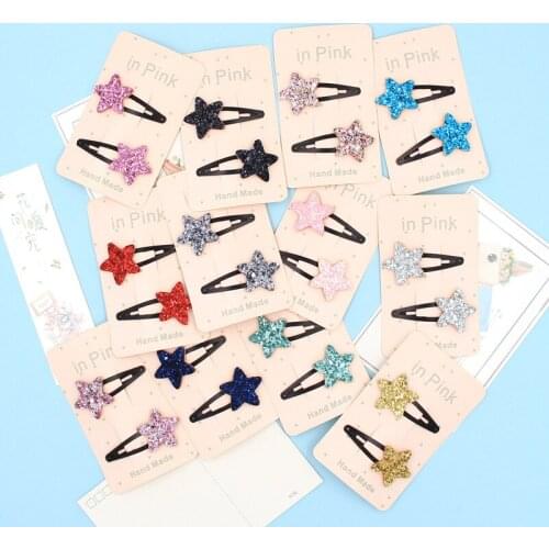 Children Hair Accessories Girls Five-pointed Star Heart-shaped BB Clip Set Fresh And Sweet Girl Liu Hai hairpin