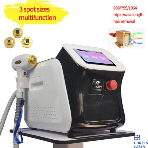 Triple wavelength diode laser hair removal 755 808 1064 laser / 3 wave 755nm 808nm 1064nm Diode laser / diode laser 755 808 1064