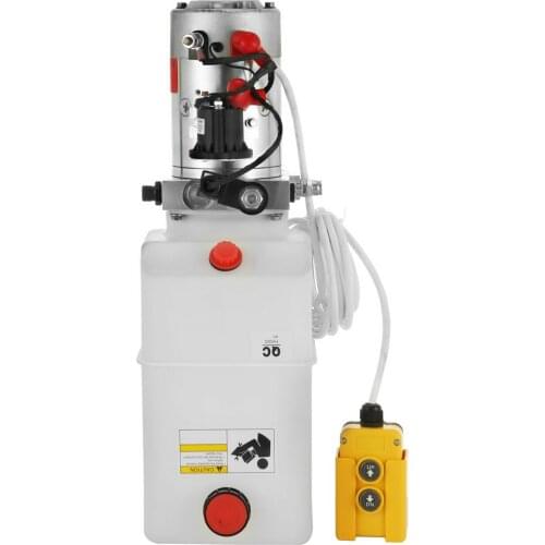 12V DC Hydraulic Pump with Large Single Acting Reservoir for Automatic Elevator Unloading Trailer Hydraulic Pump