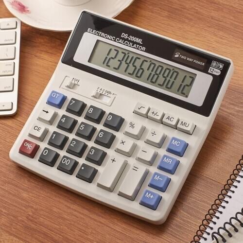 Factory direct 200ML solar calculator battery 12-bit computer office gift logo customization