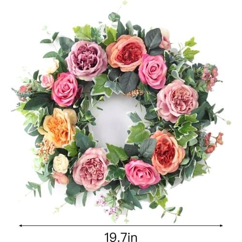 Beautiful Garland Wreath Deliacft Door Wreathes Home Ornament Wall Decoration Artificial With Rattan Weaving Material Handmade