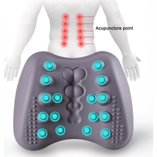 Magnetic Therapy Spinal Traction Back Massager Waist Spine Posture Correction Stretching Lumbar Brace Back Pain Cushion Orthosis