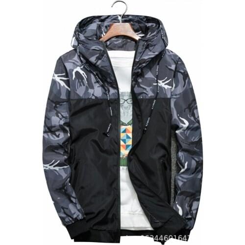 2021 Hot New Korean Jacket Mens Trend Camouflage Jacket Casual Mens Spring and Autumn Clothes