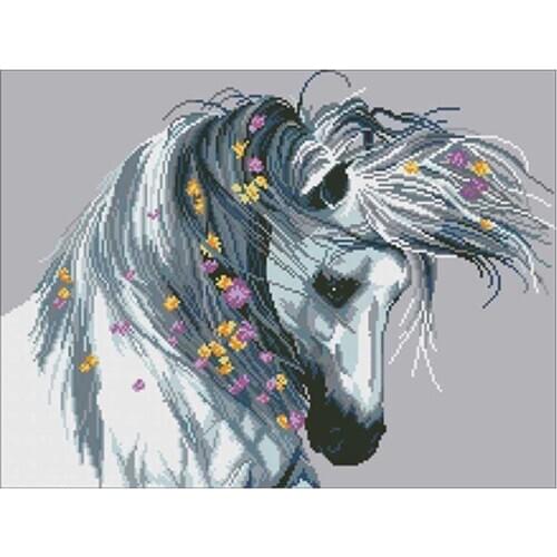 Playful horse patterns Counted Cross Stitch 11CT 14CT 18CT DIY Chinese Cross Stitch Kits Embroidery Needlework Sets home decor