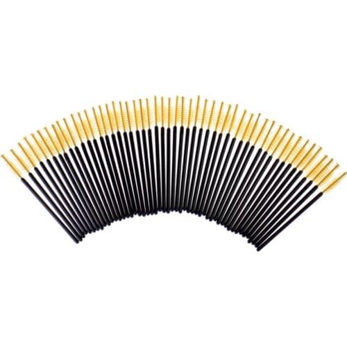 Makeup brush set Tool Foundation Blush Multicolor Eyelash Brush Yellow 50PCS/Pack Make Up Brush Set Drop ship Cosmetics