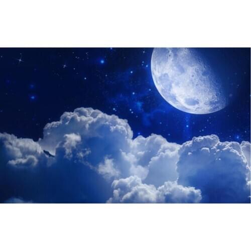Custom ceilings Night sky moon cloud ceiling Mural Paintings Living Room Ceiling Wallpaper