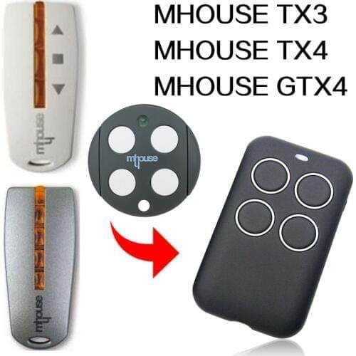 MHOUSE TX3 TX4 GTX4 remote control gate remote control MHOUSE garage door remote control 433MHz