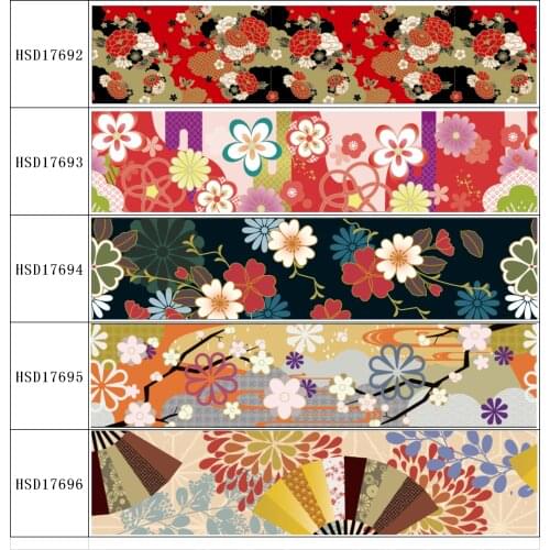 22MM 25MM 38MM 50MM 75mm Printed Pattern on Grosgrain Ribbon for diy ribbon