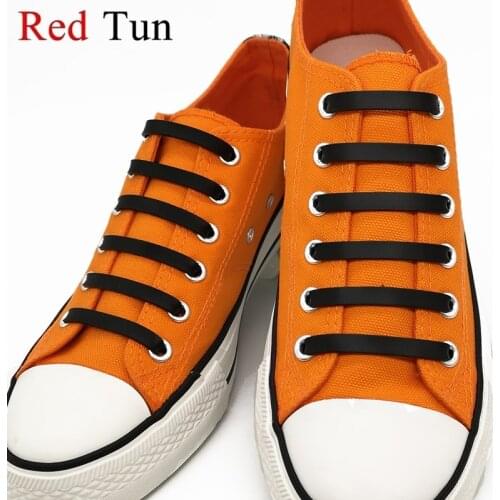 12pcs/lot Silicone Shoelaces No tie Elastic Shoe Laces Special Shoelace for Kids / Adults Lacing