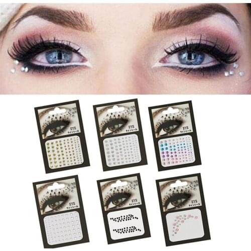 Tattoo Sticker Glitter Diamond Makeup Eyeliner Eyeshadow Face Sticker Jewel Eyes Makeup Crystal Eyes Sticker Eye Makeup Jewel