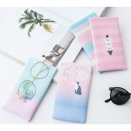 Sunglasses Storage Bag Oil Painting Glasses Reading Storage Bag Cartoon Animal Eyeglasses Sunglasses Storage Box Portable