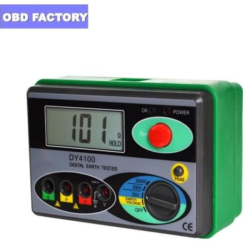 Resistance Tester DY4100 Higher Accuracy Meter Digital Earth Tester Ground Resistance Instrument Megohmmeter 0-2000 Ohm