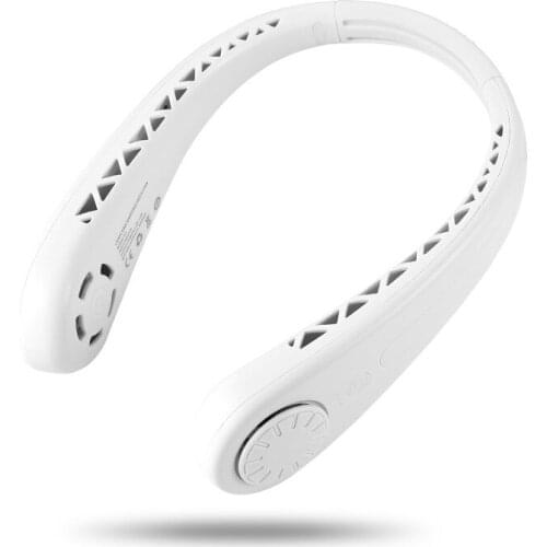 Outdoor Sports Bladeless Hanging Neck Cooling Fan Summer Air Cooling Portable Handsfree Air Cooler Neckband 3 Speeds