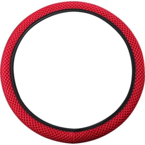 Universal Breathable Ice Silk Anti-Slip Car Steering Wheel Protector Cover Decor