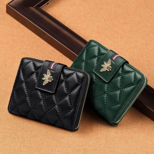 Ladies card holder printing wallet female multi-card multi-function wallet female card holder female bag black WILLIAMPOLO