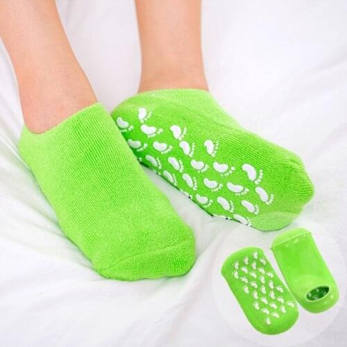 1Pair Reusable SPA Gel Socks & gloves Moisturizing whitening exfoliating velvet smooth beauty hand foot care silicone socks