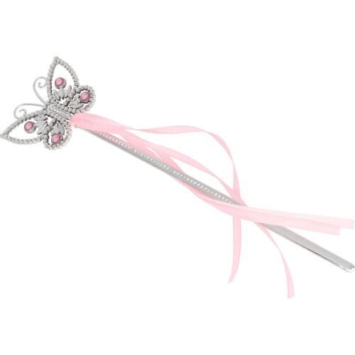 Halloween Cute Butterfly Fairy Wand Magic Stick Ribbon Girl Performance Costume Props Cosplay Party Princess Favors