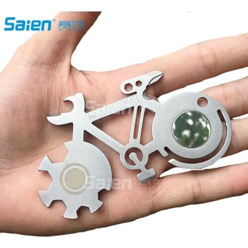 10 in 1 Multi EDC Tool Outdoor Mountain Bike Survival Card Wrench, Scale, Can Opener, Bottle Opener, Twine Knife, Screwdriver, M