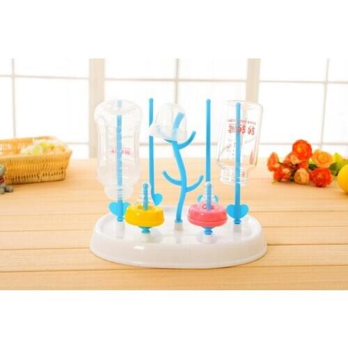 100pcs Baby Bottle Drying Rack Baby Bottle Rack Tree Straight Stlye Cleaning Dryer Drainer