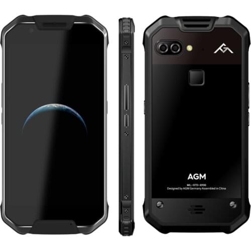 2019 AGM X2 SE Triple Proofing Phone 6GB+64GB Smartphone 5.99 inch Android 8.1Mobile Phones Black