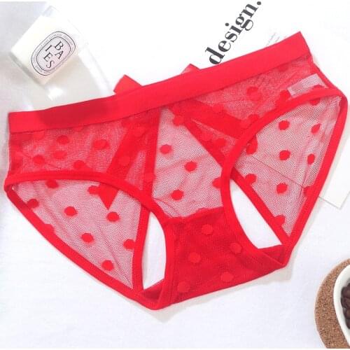 6PC Womens Panties Sex Briefs Girls Mash Lingerie Fashion Underwear Panty Open Culotte Bow Lilita Intimates XXS-L 5013p6