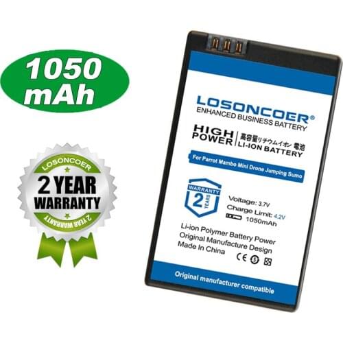 LOSONCOER Battery 1050mAh Large Capacity Drones Battery For Parrot MiniDrones Mambo Jumping Sumo & Rolling Spider