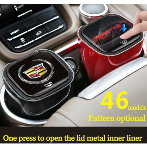 Car ashtray LED light alloy ashtray aluminum cup portable car ashtray flame retardant cigarette case